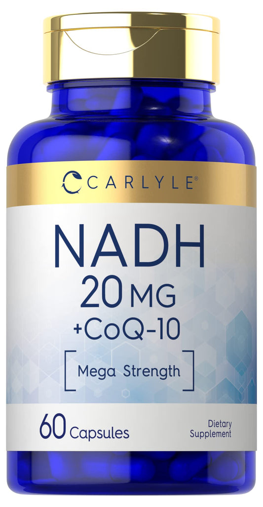 Carlyle NADH CoQ10 Supplement 20mg, 60 Capsules