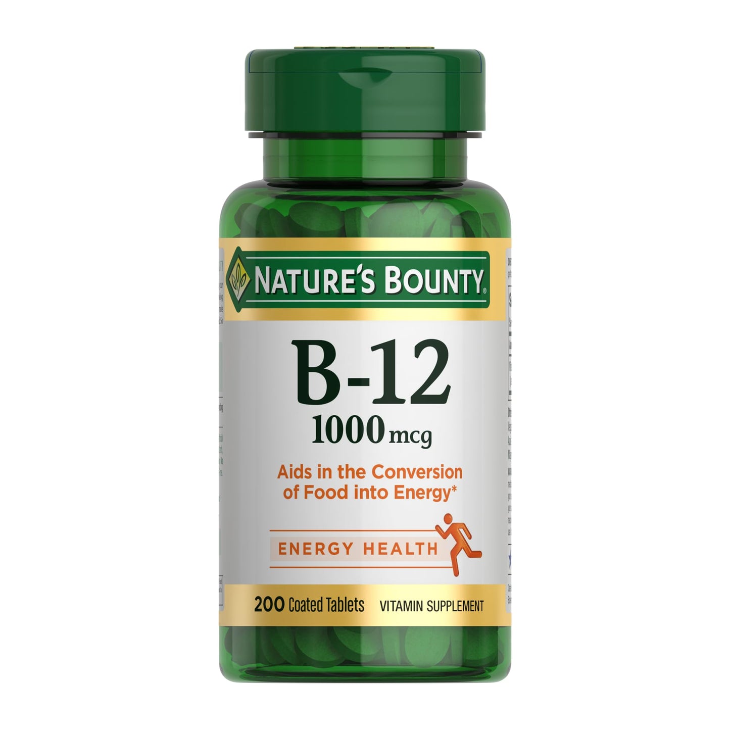 Nature's Bounty Vitamin B12 1000 mcg Tablets, 200 Count