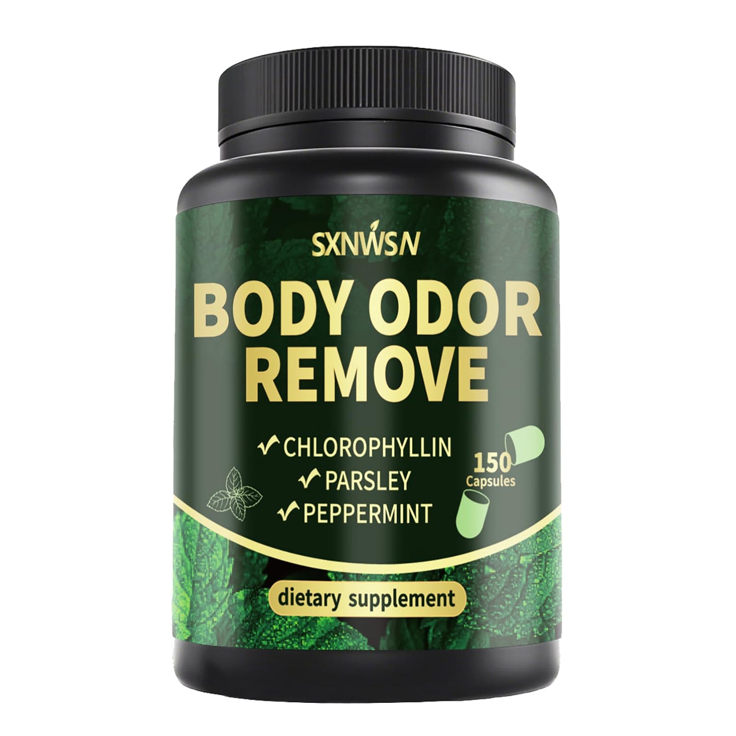 SXNWSN Body Deodorizing Supplement Chlorophyll Capsules 1 Count