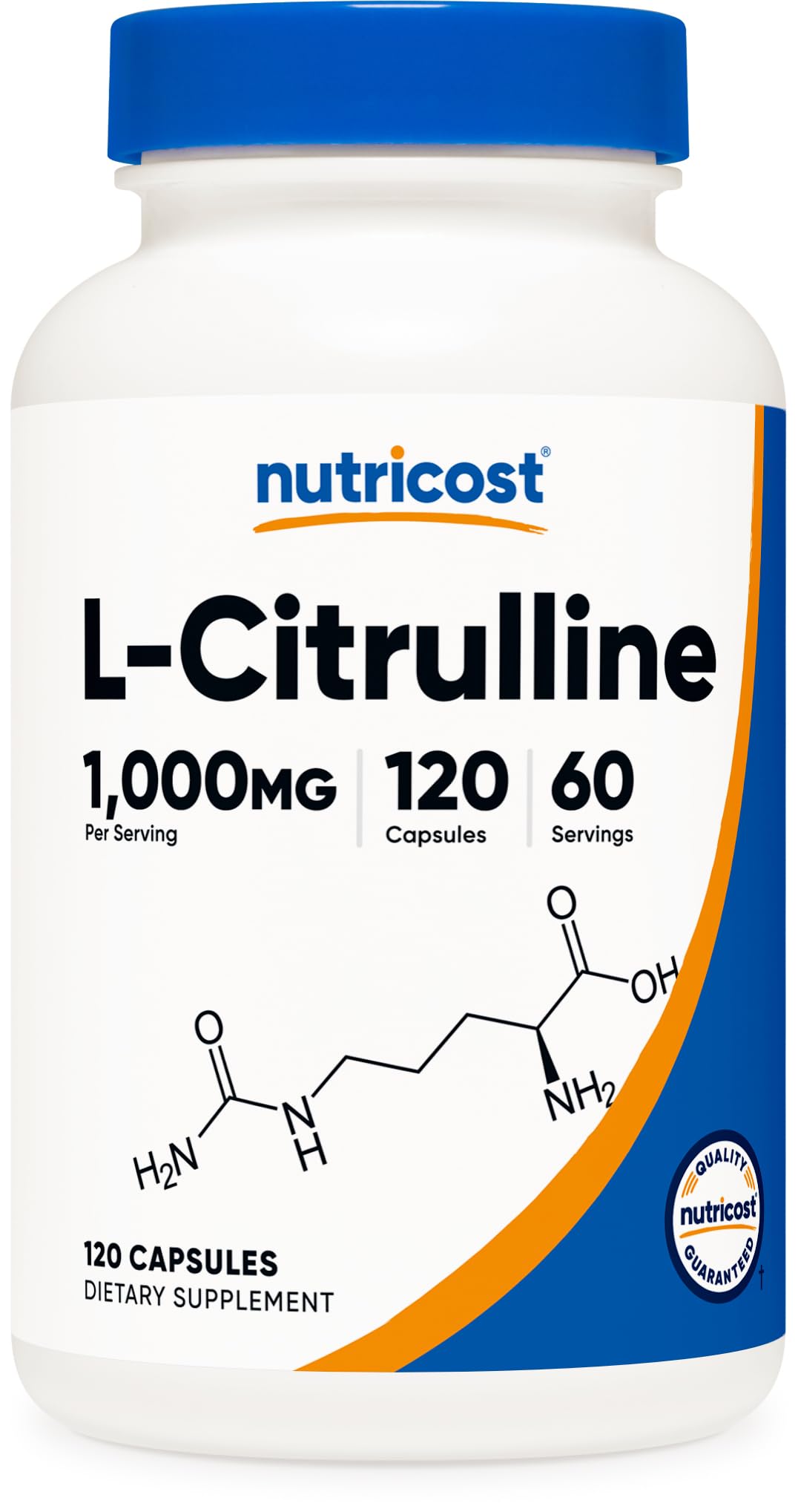 Nutricost L-Citrulline 500mg Capsules, 120 Count