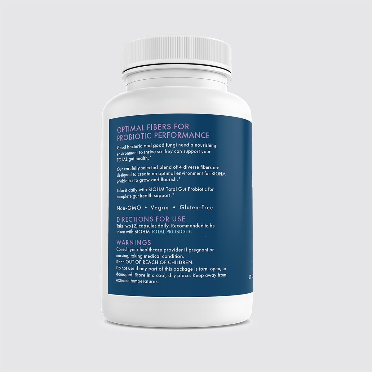 BIOHM Prebiotic Fiber Supplement Capsule, 60 Count