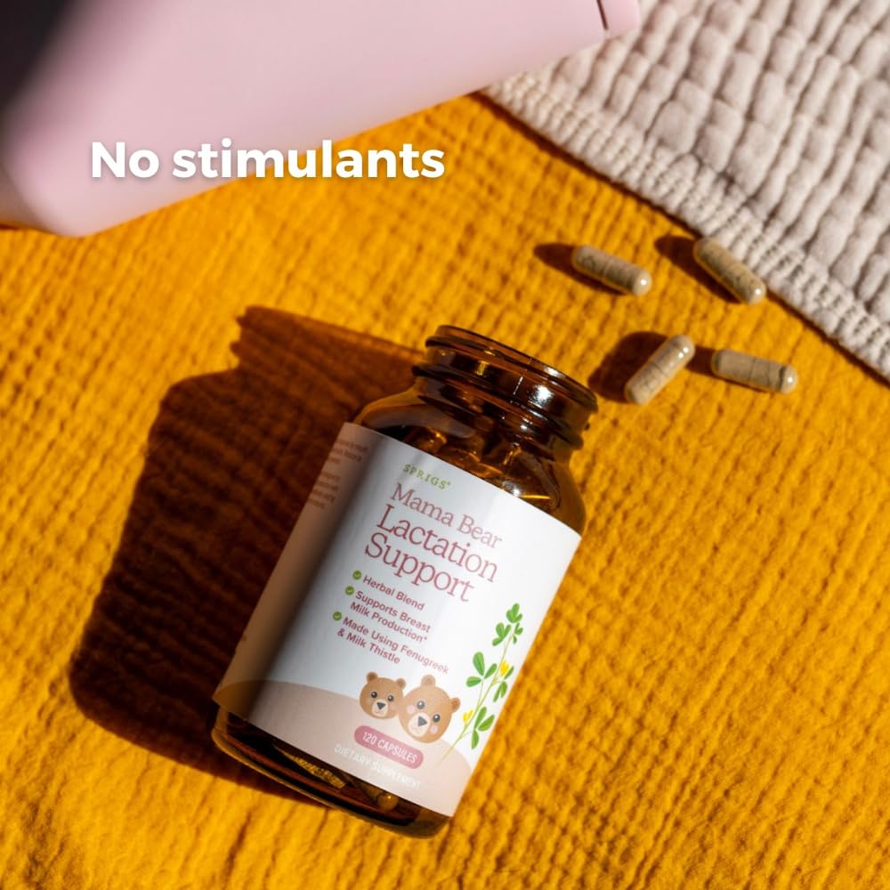 SPRIGS Mama Bear Herbal Lactation Support Capsule, 120 Count