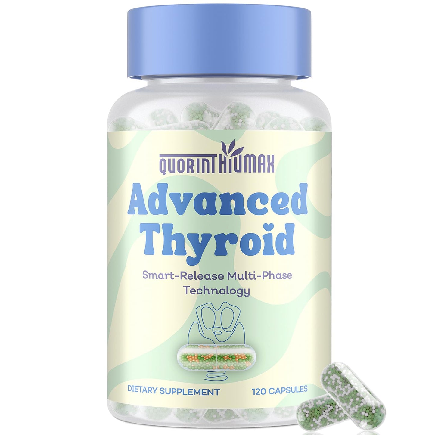 Quorinthiumax Thyroid Support Supplement for Women Capsules 120 Count