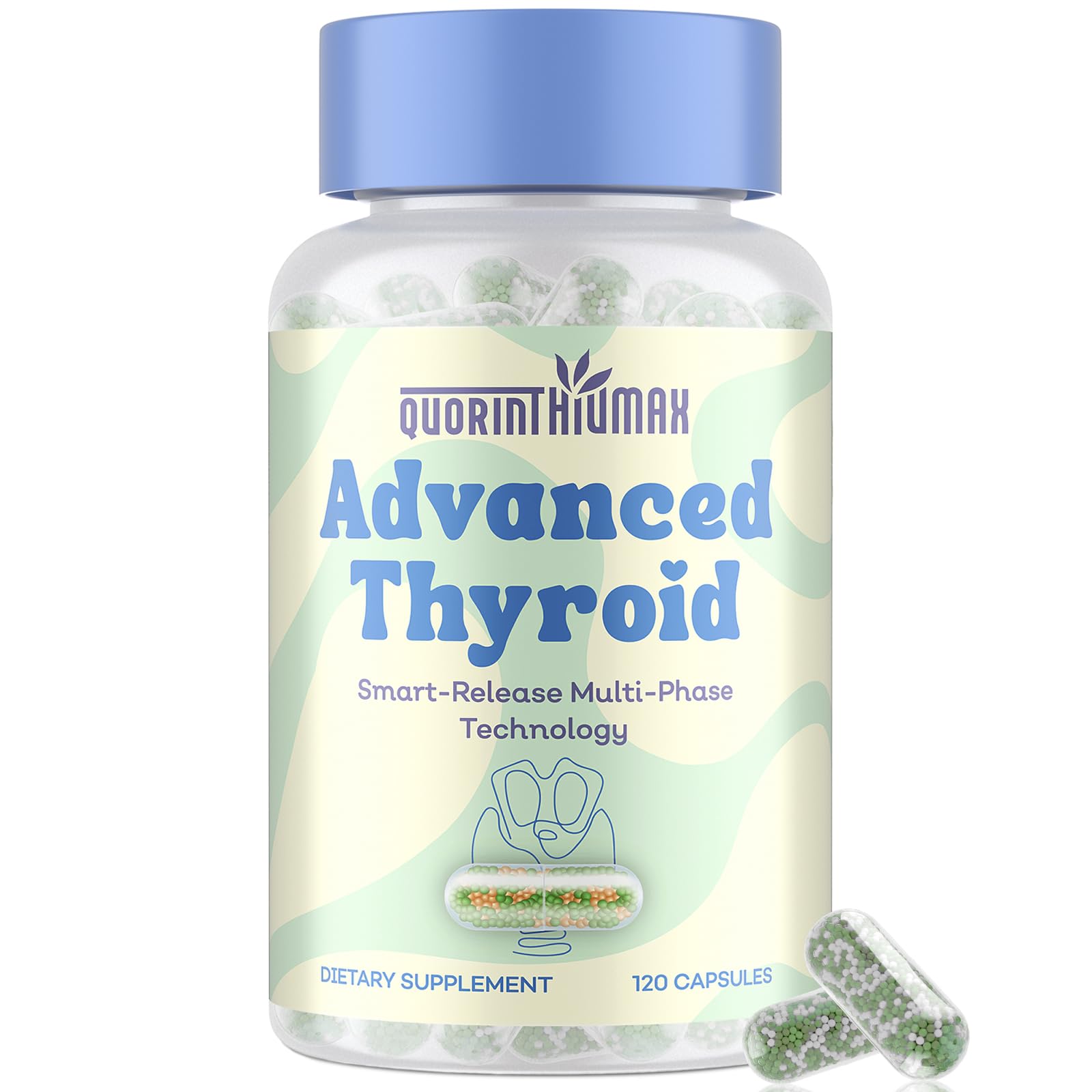 Quorinthiumax Thyroid Support Supplement for Women Capsules 120 Count