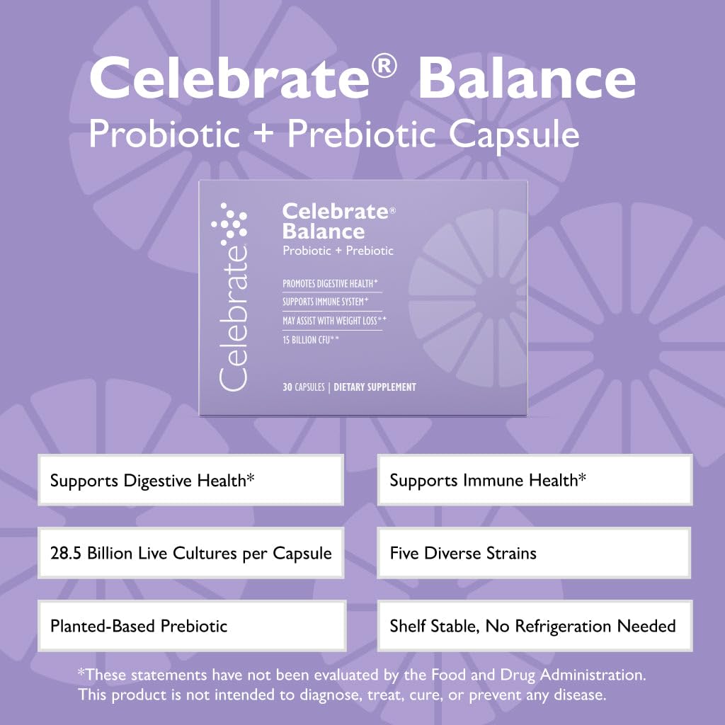 Celebrate Bariatric Supplements Balance Probiotic + Prebiotic Capsule 1