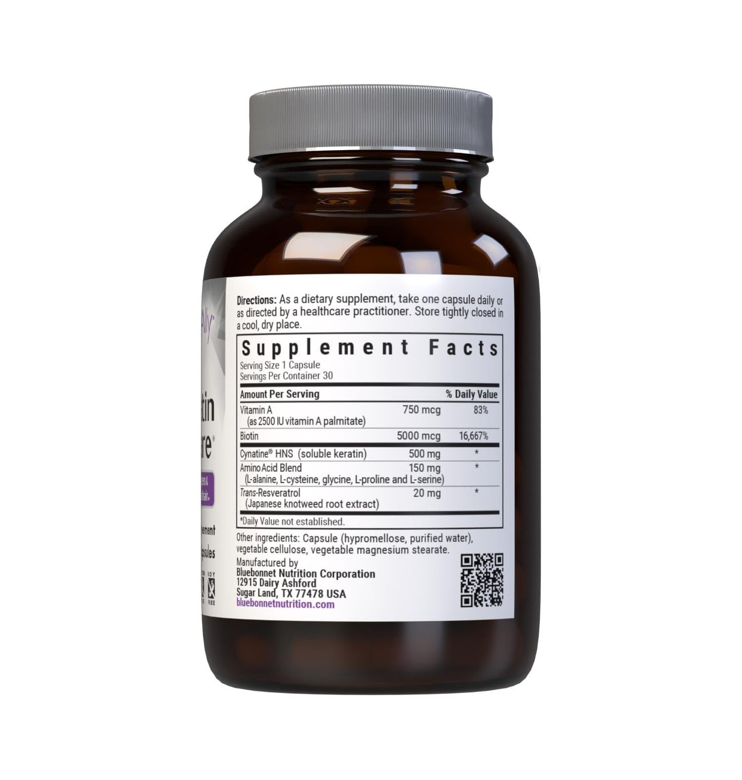 BlueBonnet Beautiful Ally Keratin Care Capsules, 30 Count