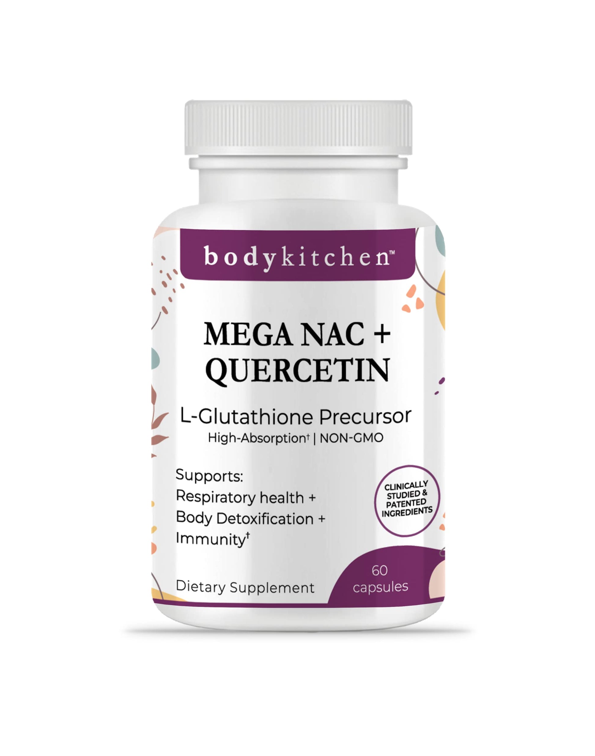 Body Kitchen Mega NAC (N-Acetyl Cysteine) 600 mg with Quercetin Capsule, 1 Count