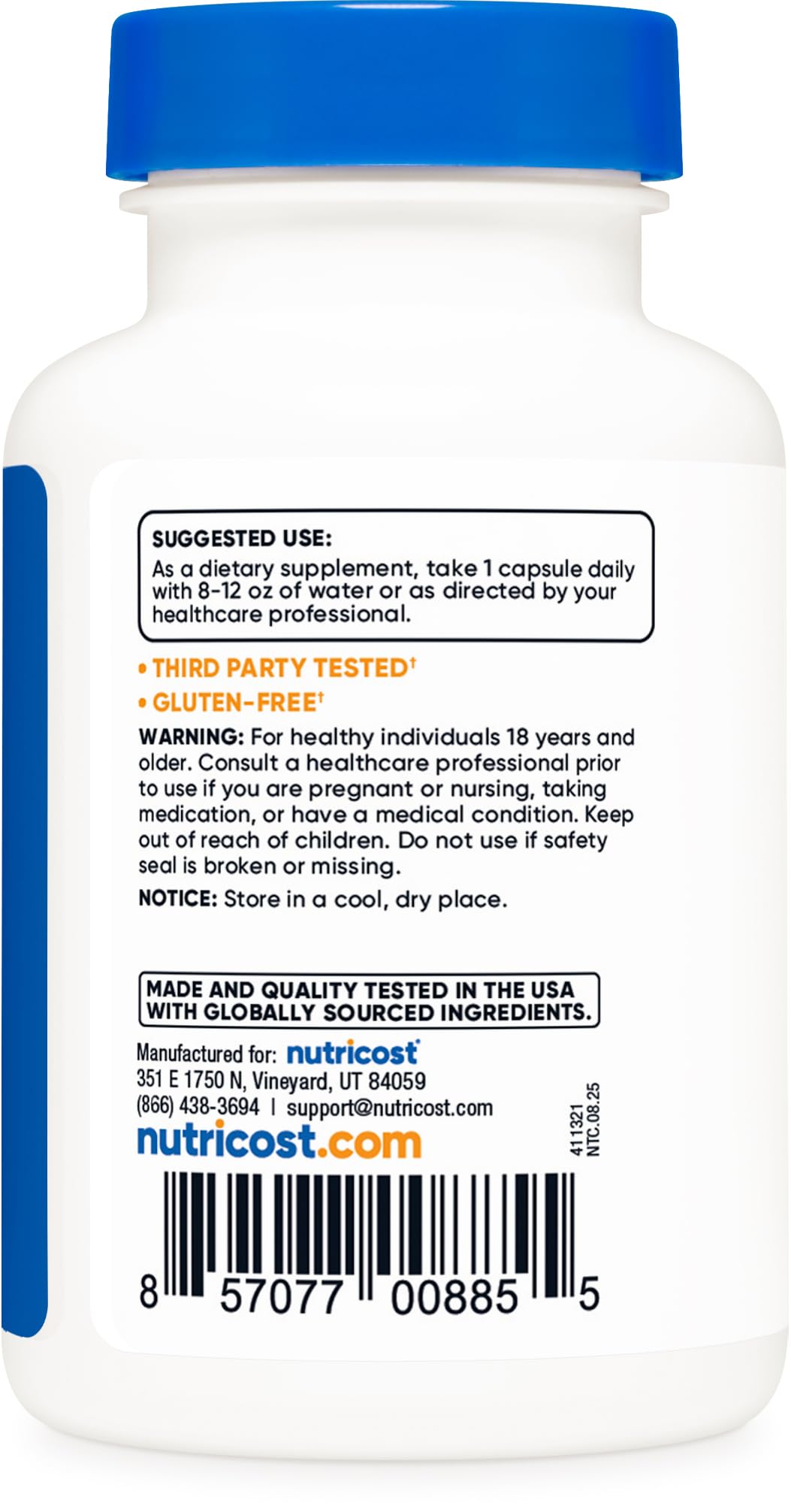 Nutricost Vitamin B1 (Thiamine) 100mg, 120 Capsules