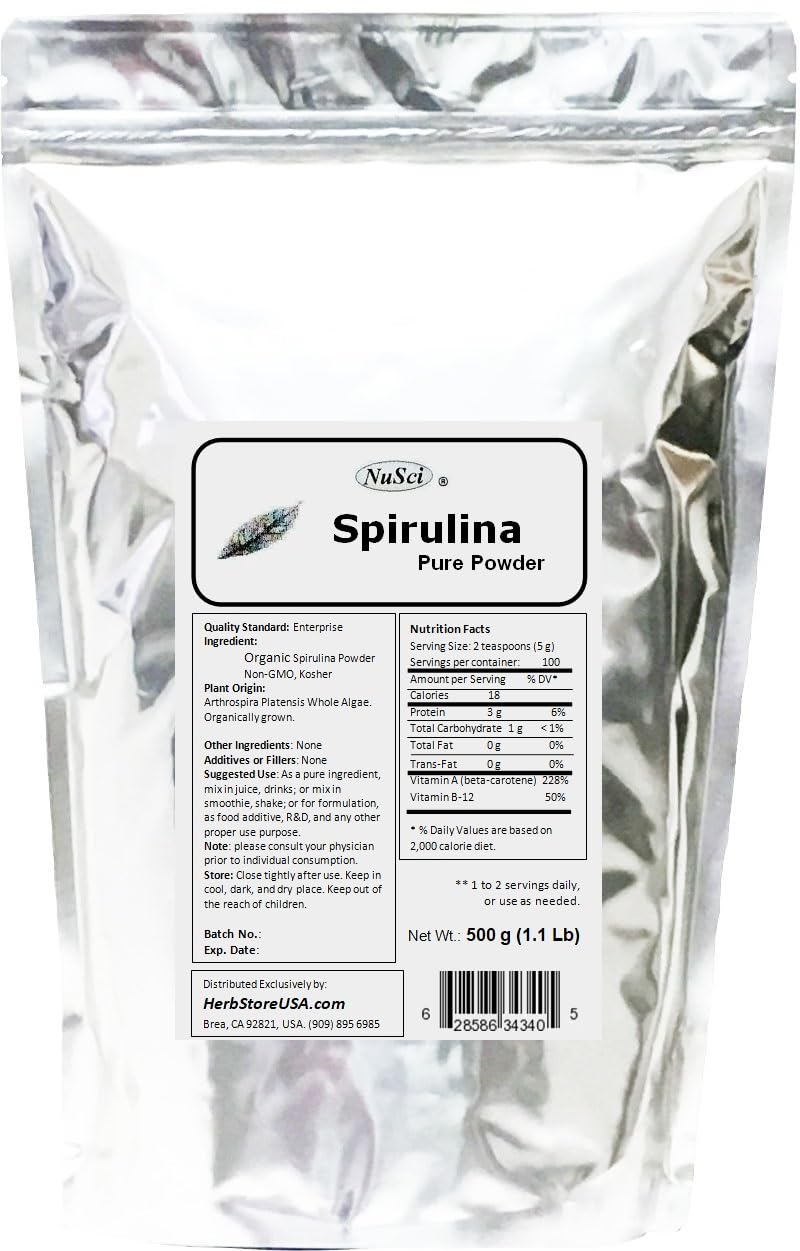 NuSci Spirulina Powder 17.6 oz