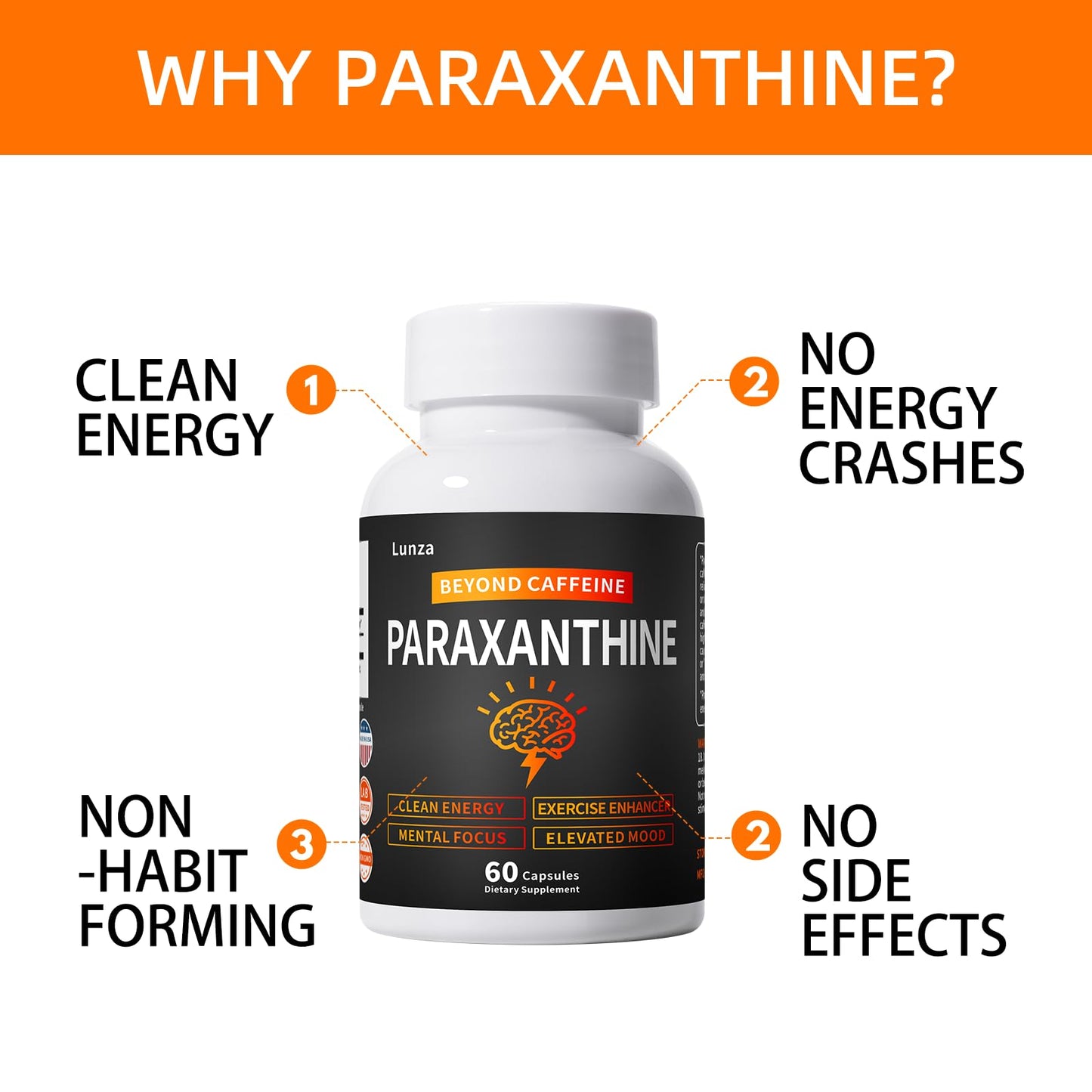 QUBIT Paraxanthine Supplement 60 Capsules