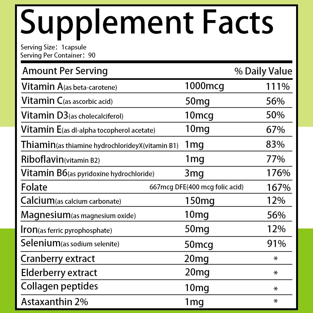 SEMAL Daily Multivitamin & Multimineral Supplement for Women, 90 Capsules
