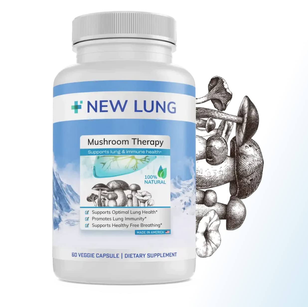 Success Chemistry Lung Mushroom Lung Immune Health Supplement Capsule, 60 Capsules
