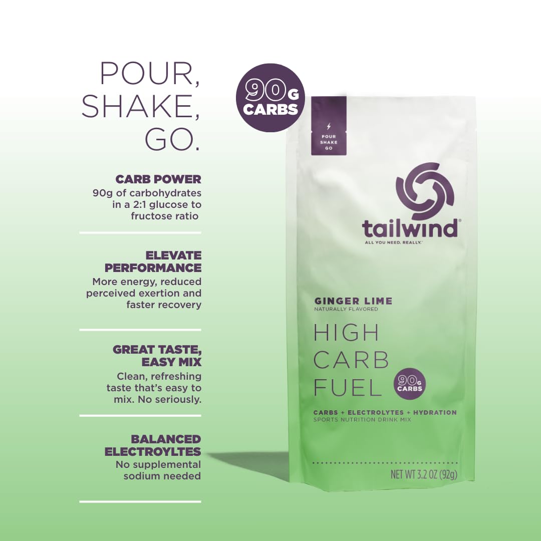 Tailwind Nutrition High Carb Fuel Powder, 6 Serving Pack