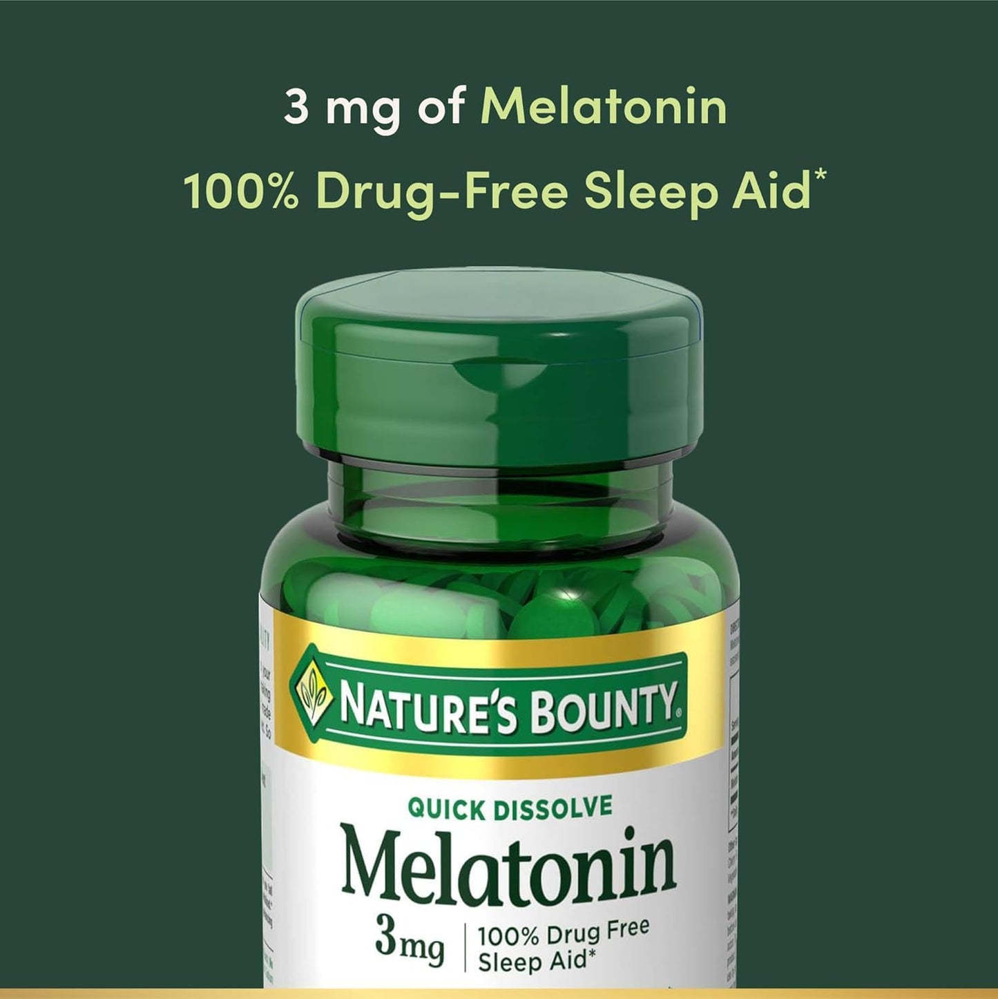 Nature's Bounty Melatonin 3 mg Tablets, 960 Tablets