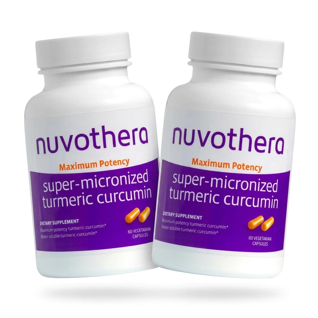 Nuvothera Super-Micronized Turmeric Curcumin Capsules 120 Count