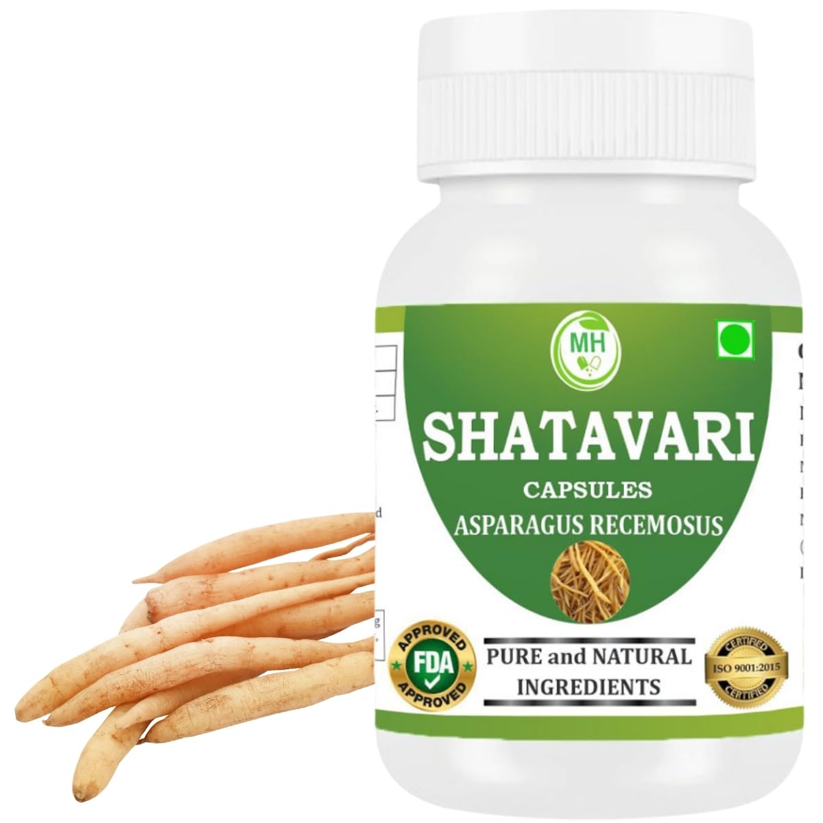Morsan Healthcare Shatavari 500 mg Capsules, Asparagus Racemosus Extract, 60 Count