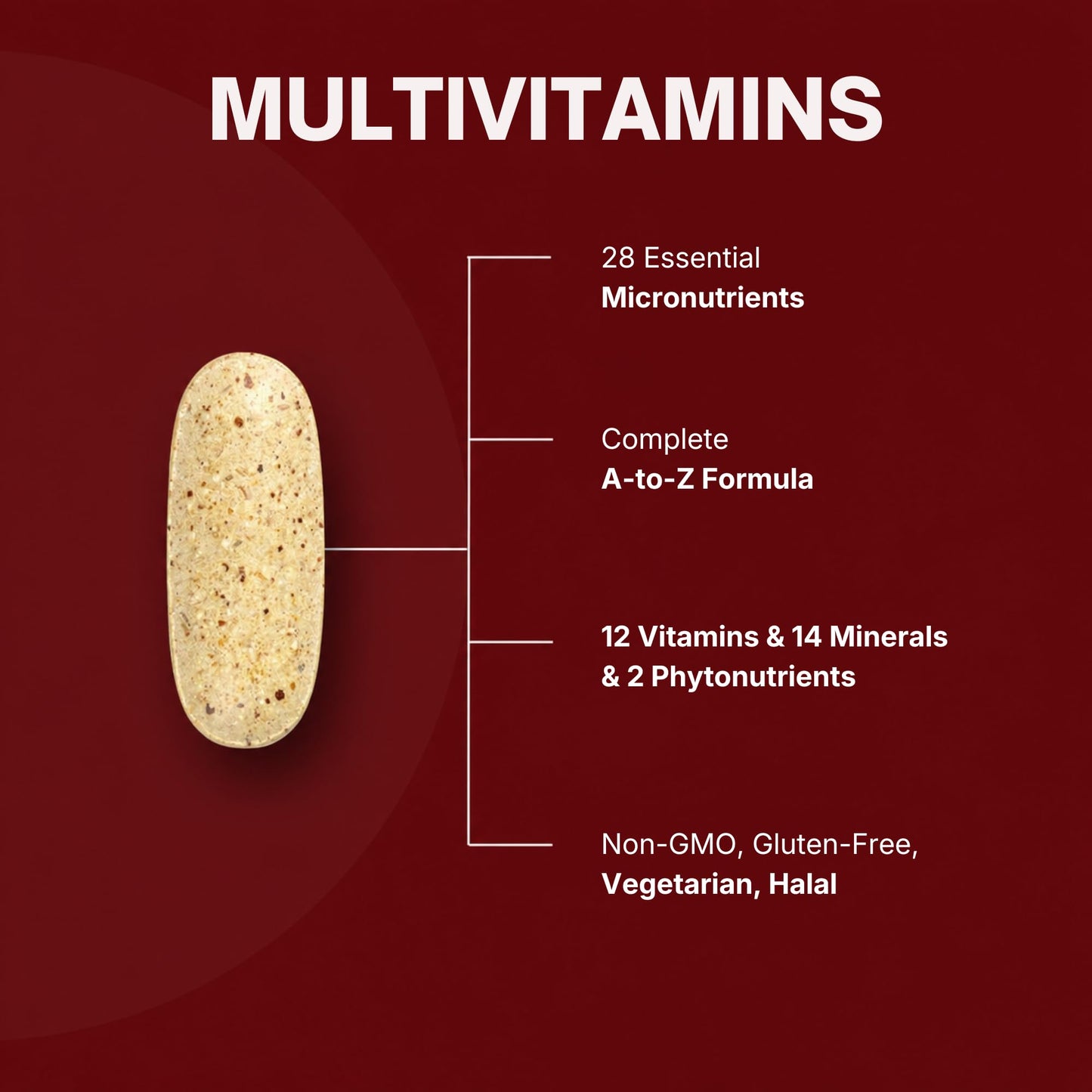 Zaytun Vitamins Halal Multivitamin Tablets, 90 Tablets