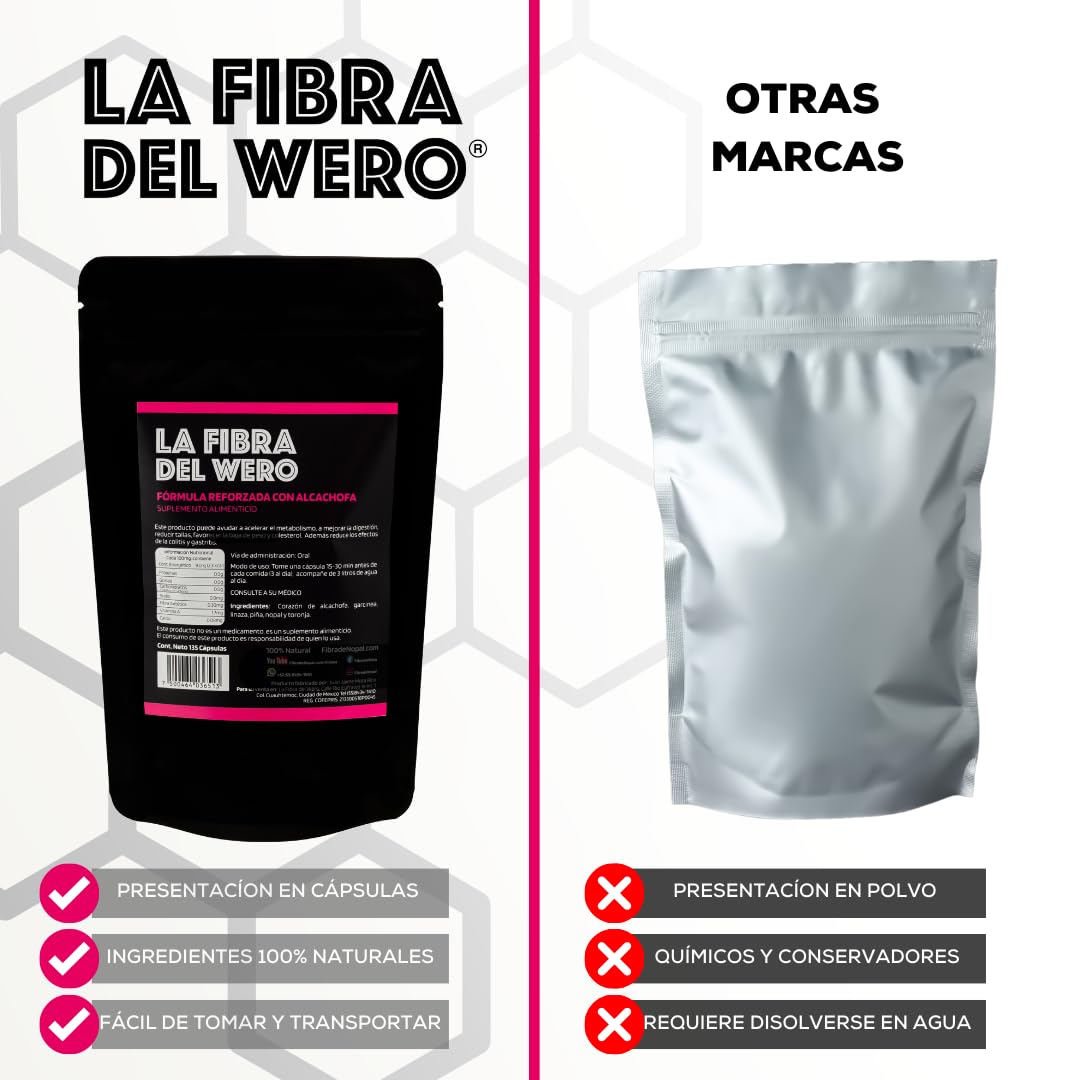 La Fibra del Wero Cactus Fiber with Artichoke Capsule 1 Count