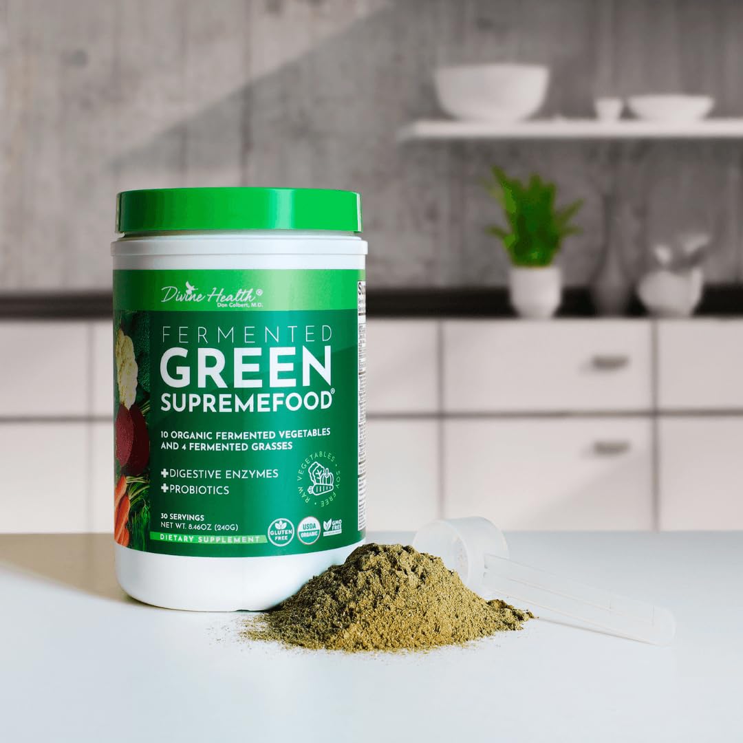 Divine Health Fermented Green Supremefood Powder 7.4 oz