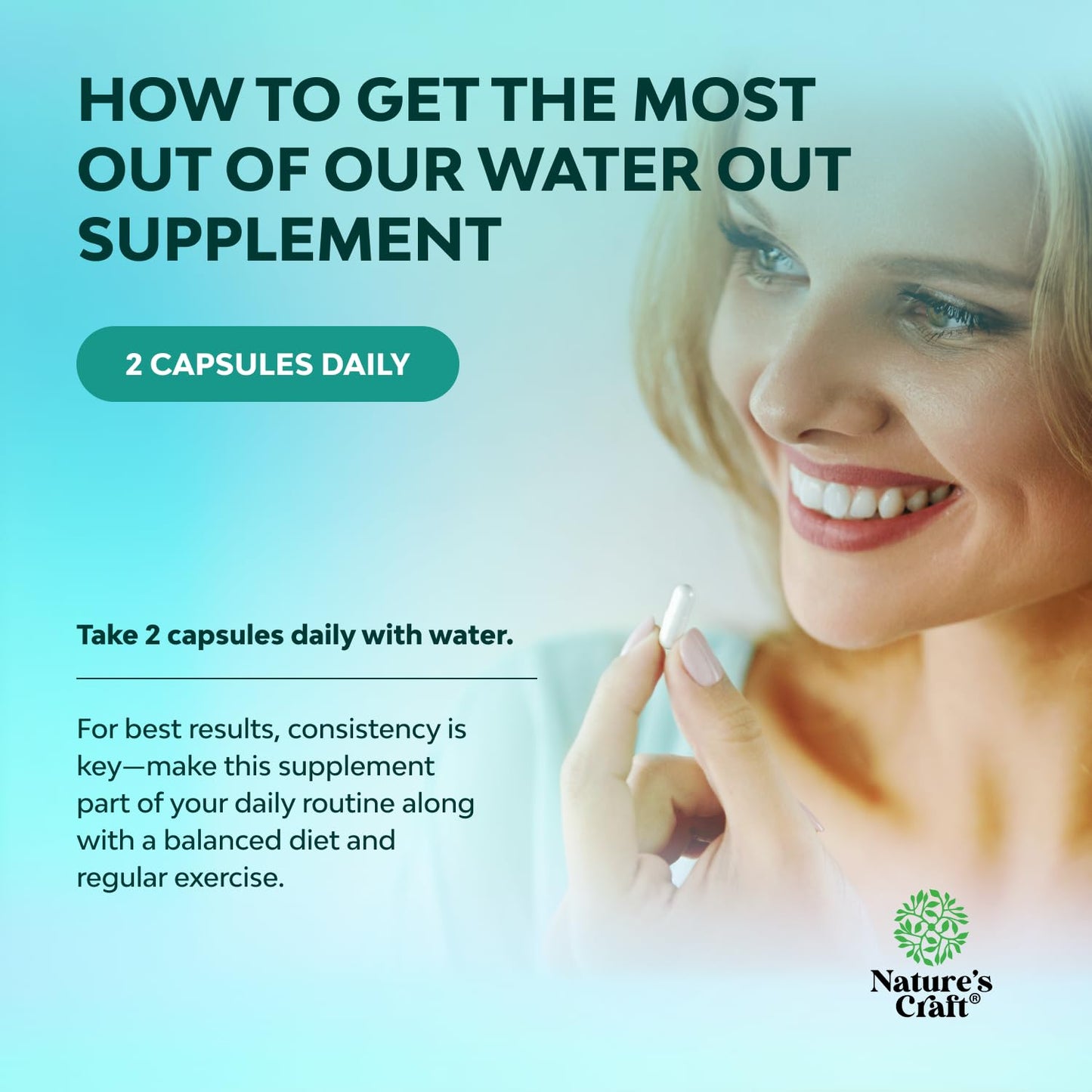 Natures Craft Water Away Capsule 60 Count