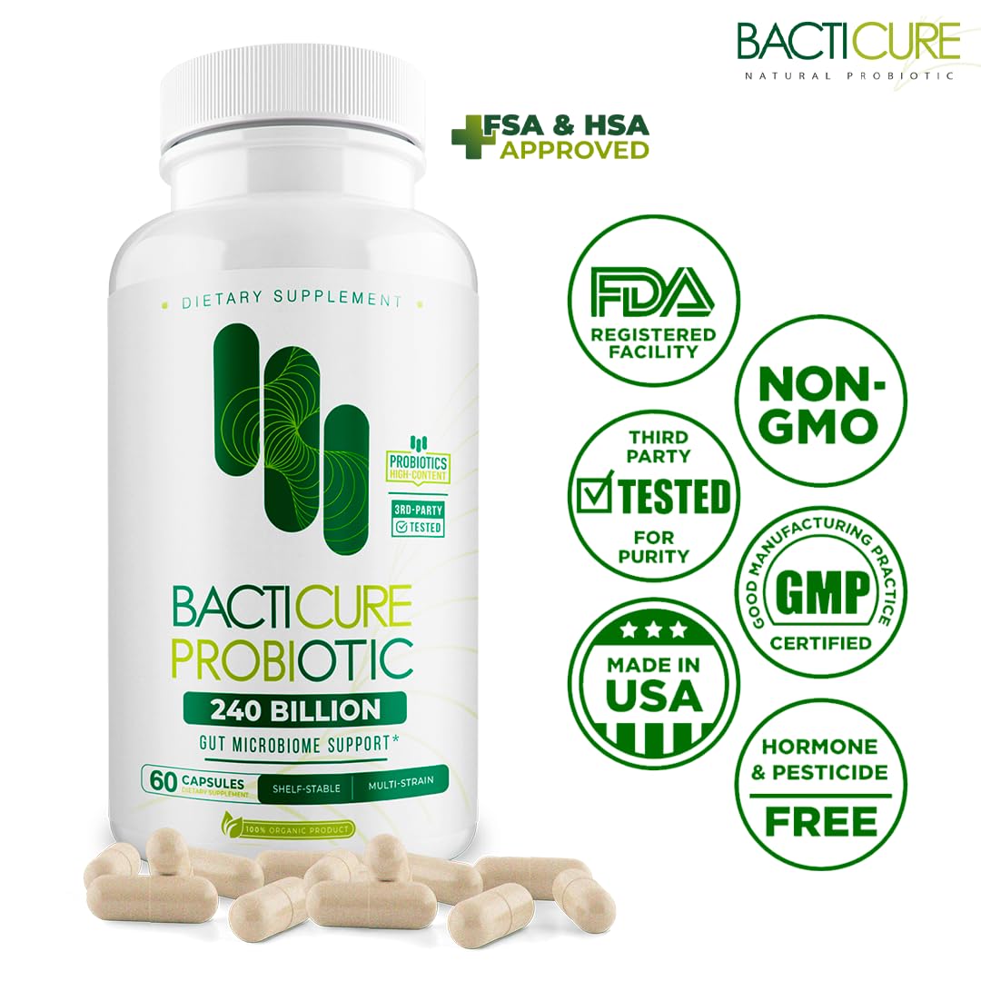 BACTICURE Probiotic Capsule, 60 Count