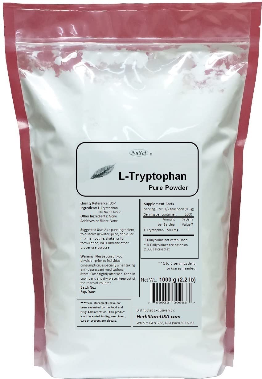 NuSci L-Tryptophan Powder, 1 Ounce