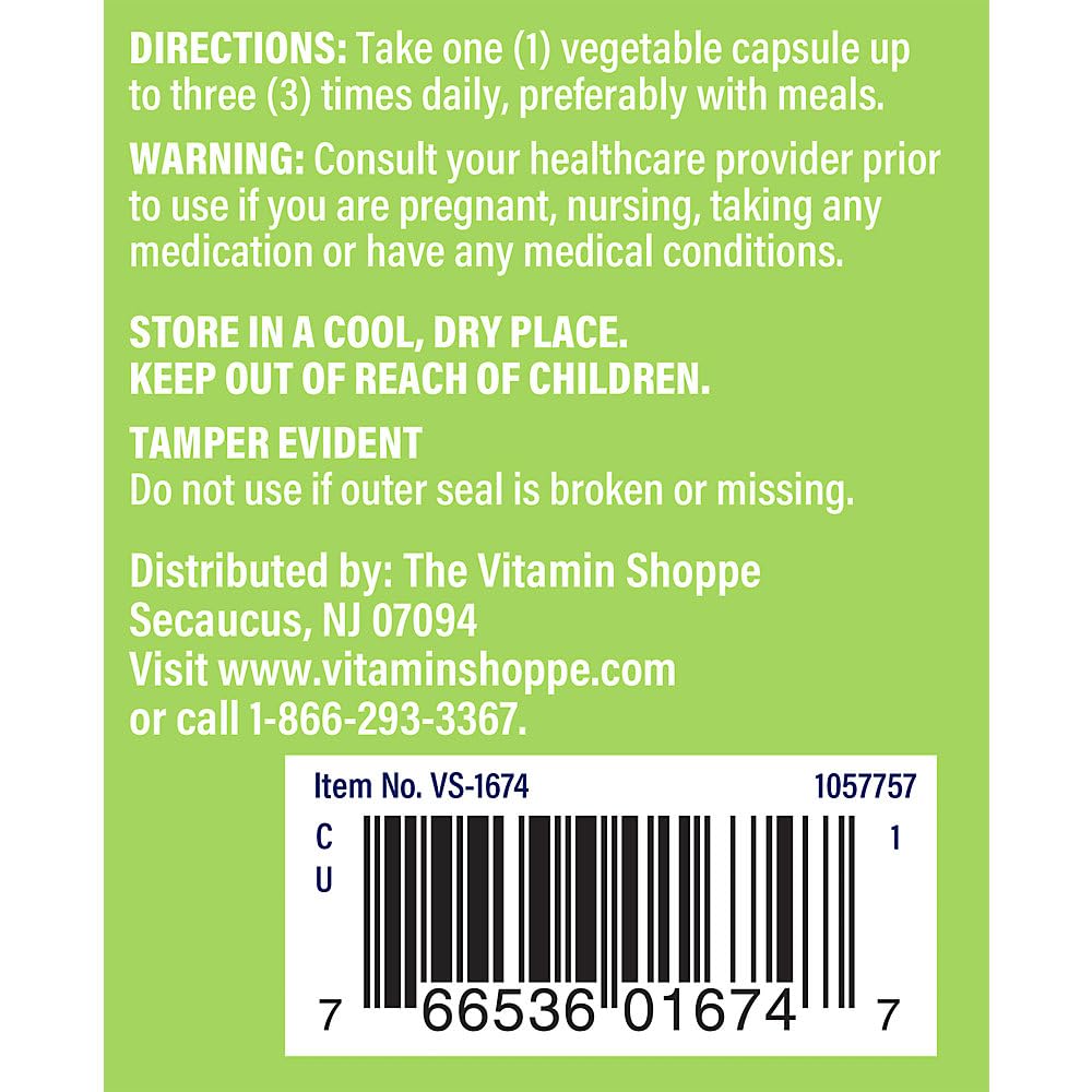 The Vitamin Shoppe Oregano Extract 450MG Vegetarian Capsules 100