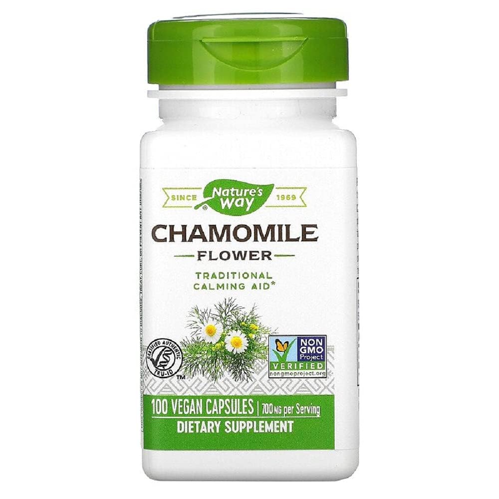 Nature's Way Chamomile Flowers 350 mg Capsules, 600 Count