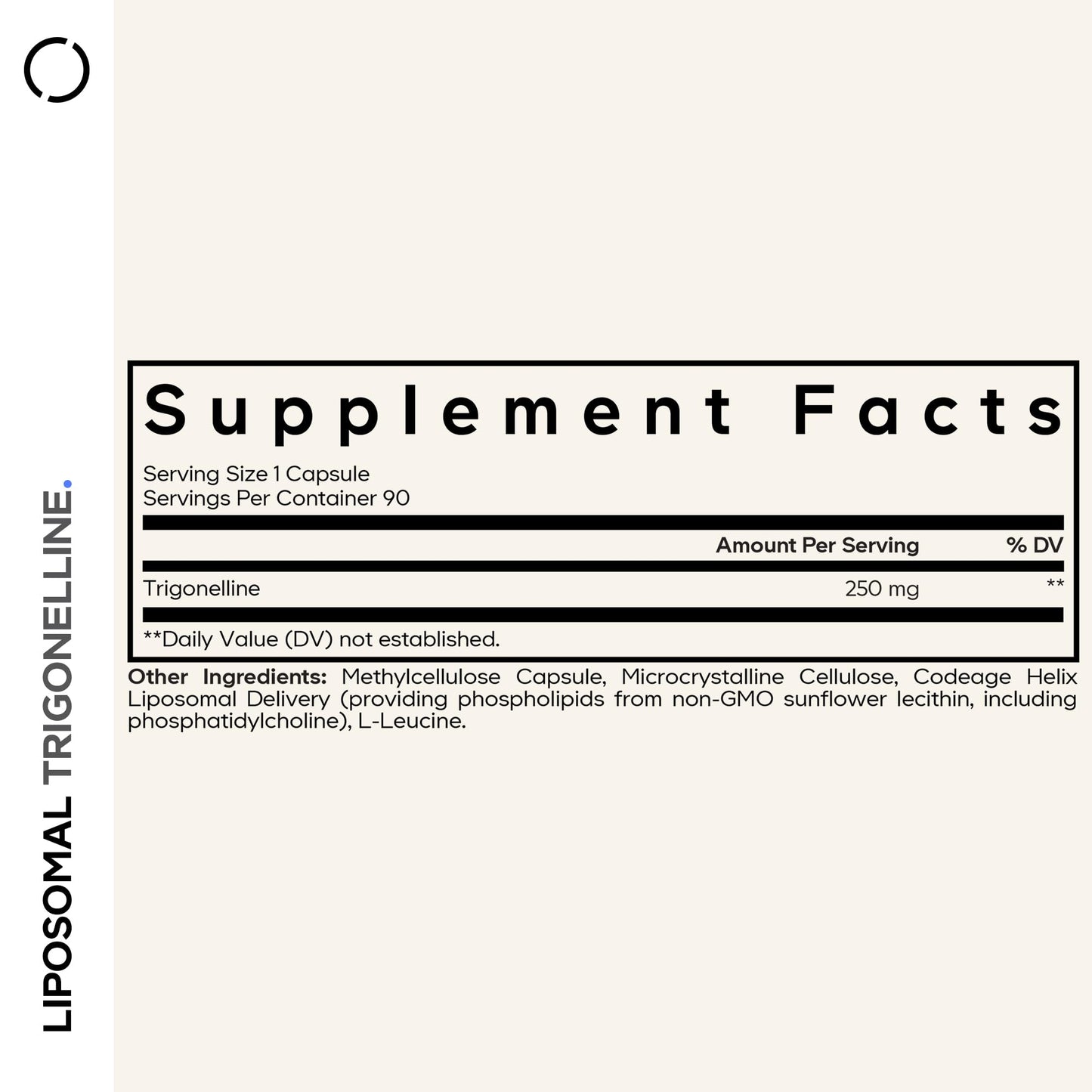 Codeage Liposomal Trigonelline 250 mg Capsule, 90 Capsules