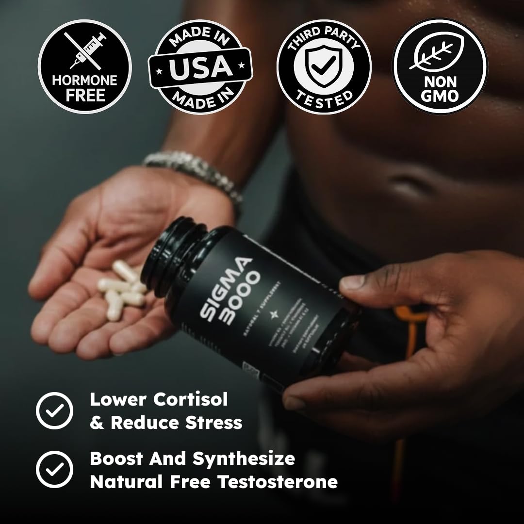 SIGMA 3000 Natural Testosterone Booster for Men Capsule 90 Count