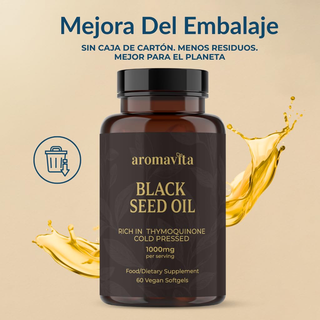 AROMAVITA Black Seed Oil Softgel, 60 Count
