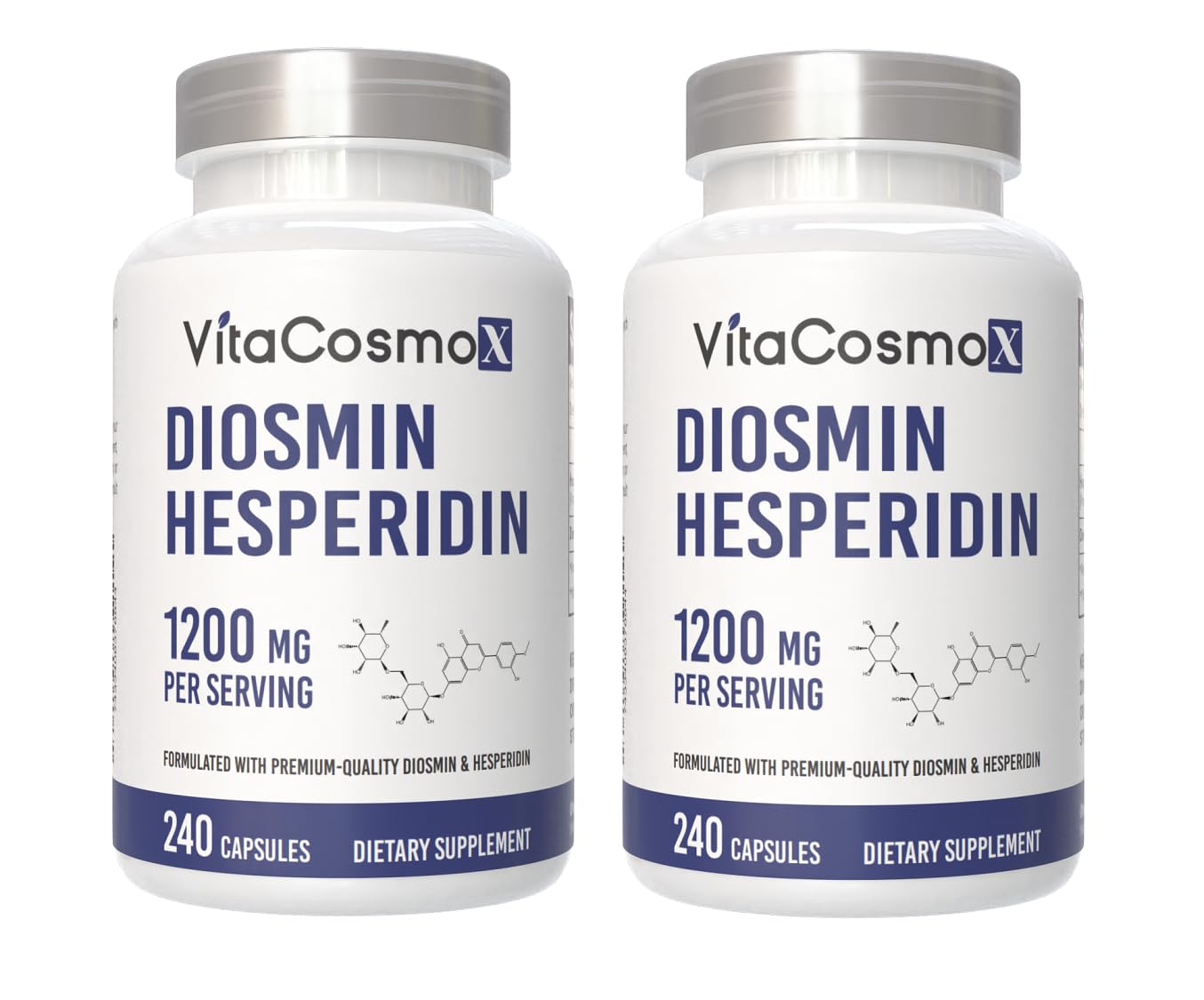 VitaCosmoX Diosmin Hesperidin 1200 mg Complex, 480 Capsules
