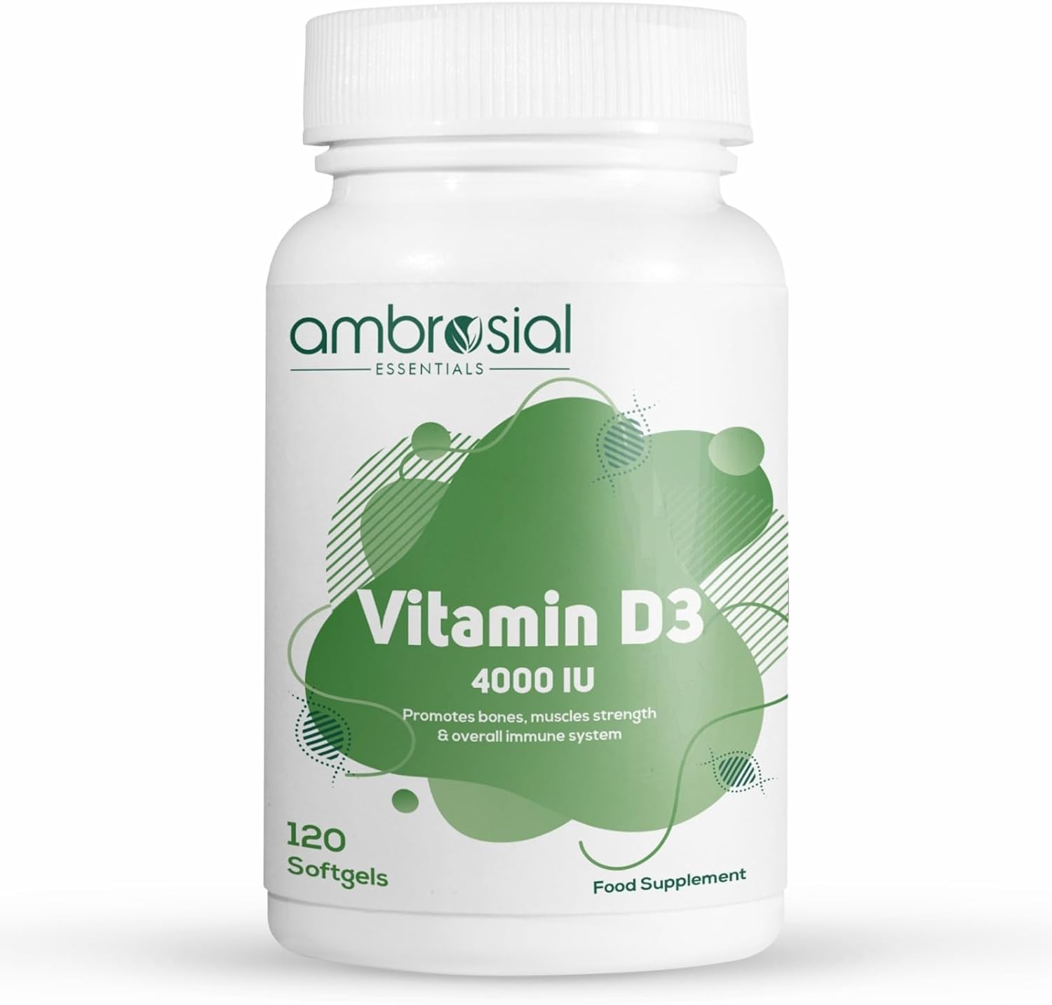 AMBROSIAL Vitamin D3 4000 IU Softgels 120 Count