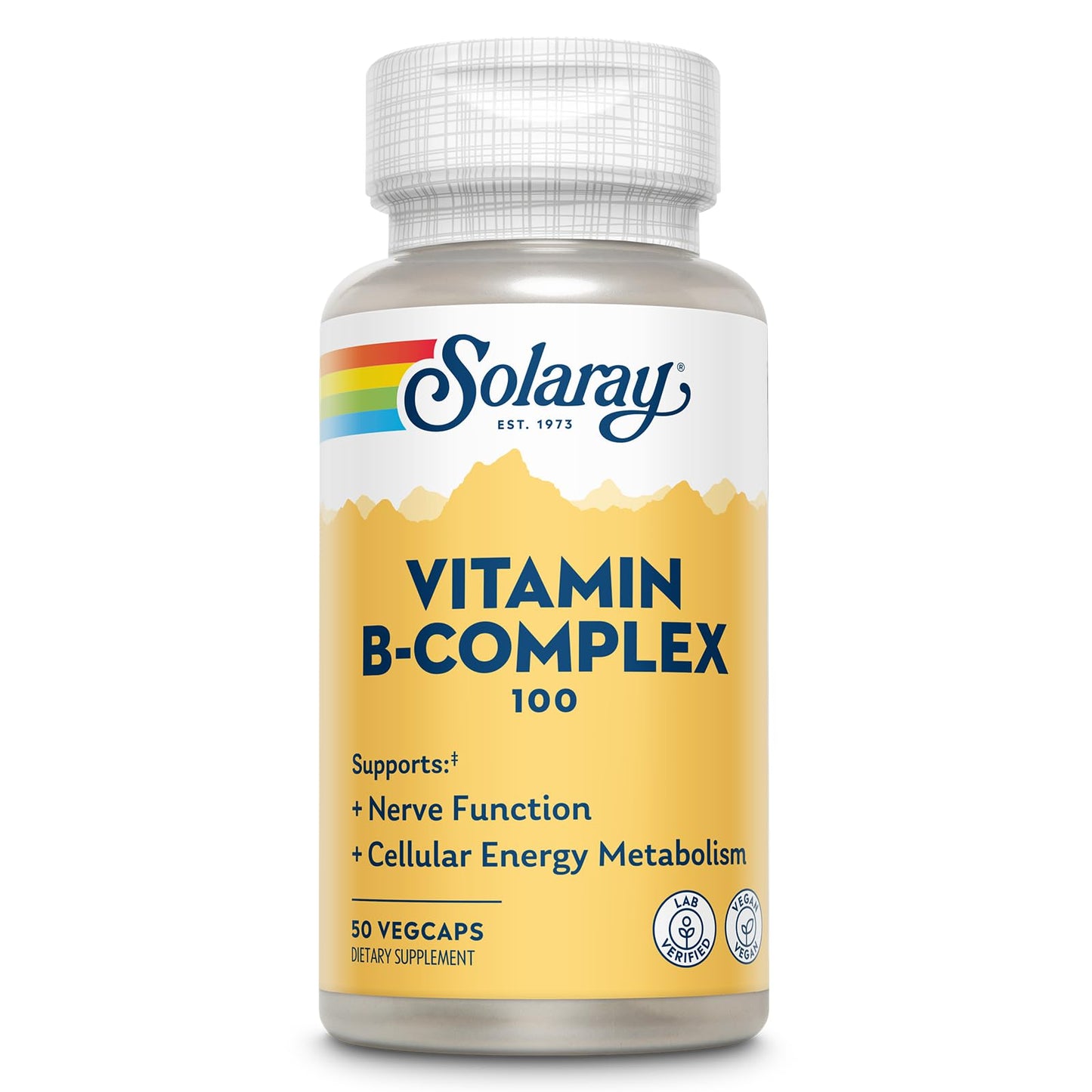 Solaray Vitamin B Complex 100mg Capsule, 50 Count
