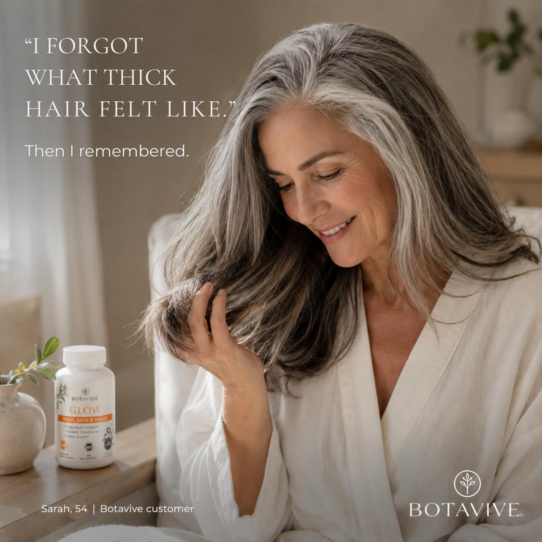Botavive Glow Menopause Hair & Skin Supplement for Women Over 40 Capsules 60 Count