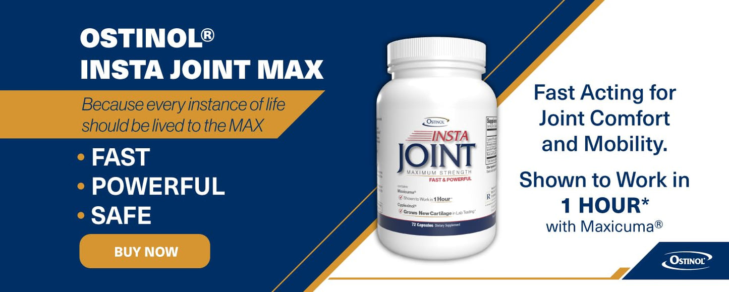 ZYCAL Ostinol Insta Joint Maximum Strength Advanced Joint Support Capsules, 72 Capsules