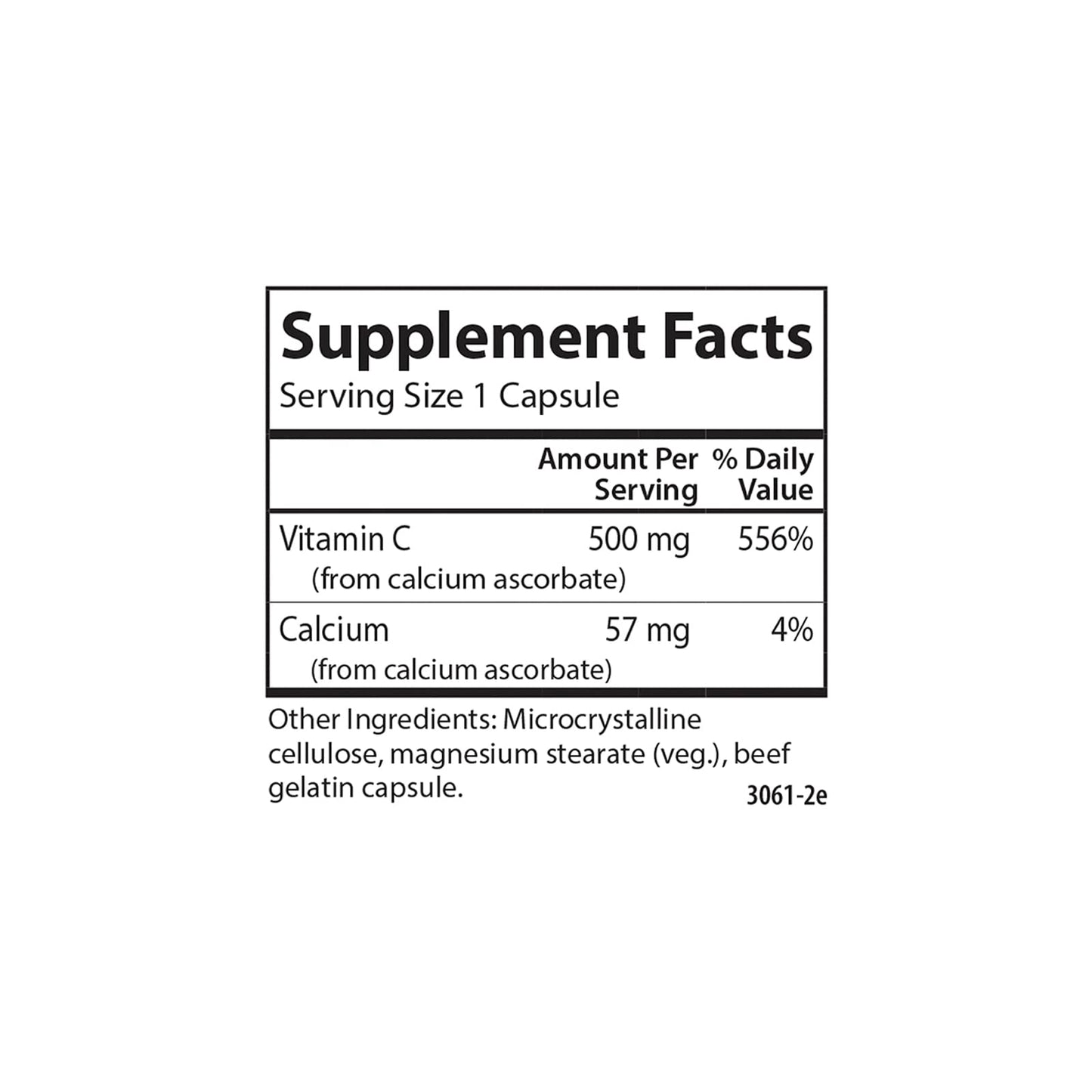 Carlson Mild-C Buffered Vitamin C 500 mg Capsules, 100 Count