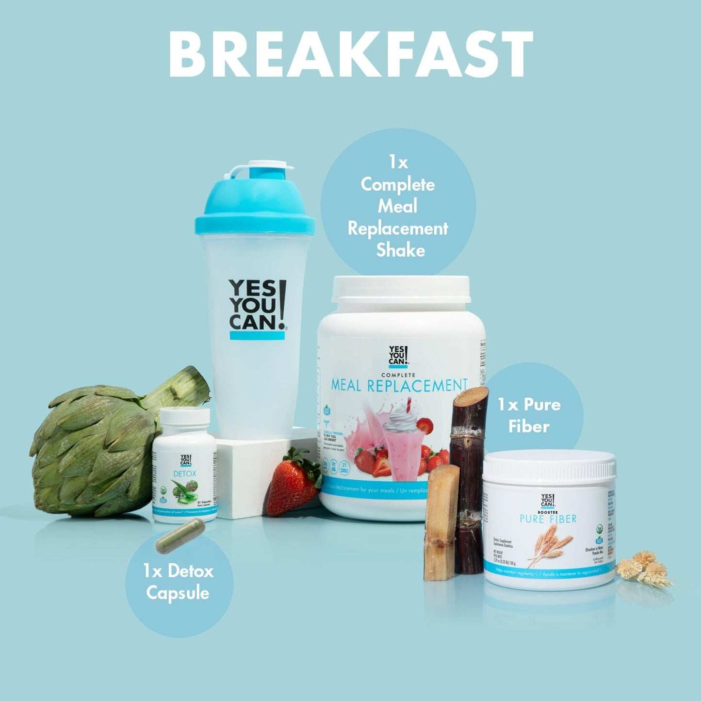 Yes You Can! Detox Plus Fiber Kit Powder 27.5137 oz