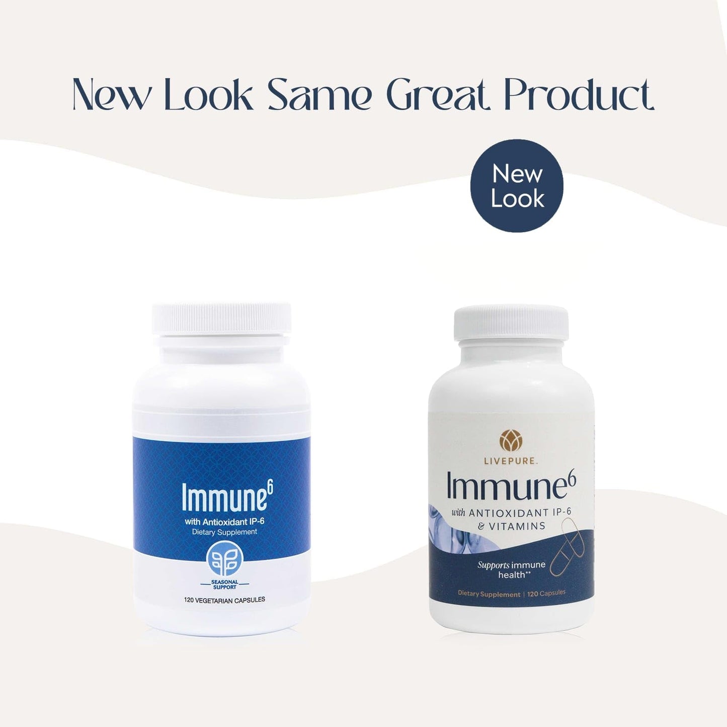 PURE Immune6 Immune Support Supplement with Antioxidant Inositol Hexaphosphate IP6, Selenium, Vitamin C and D3 Capsules 120