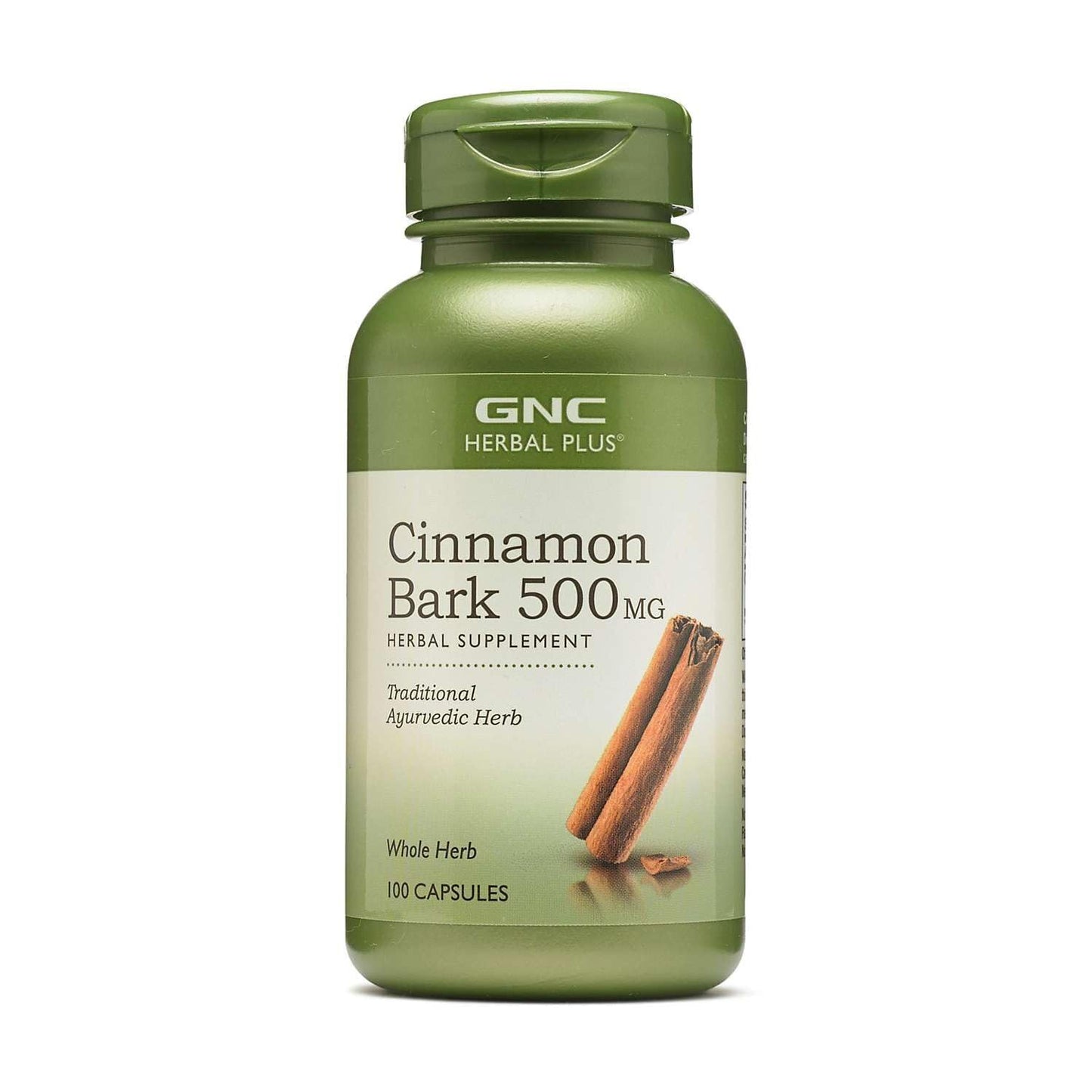 GNC Herbal Plus Cinnamon Bark 500mg Capsule, 100 Count