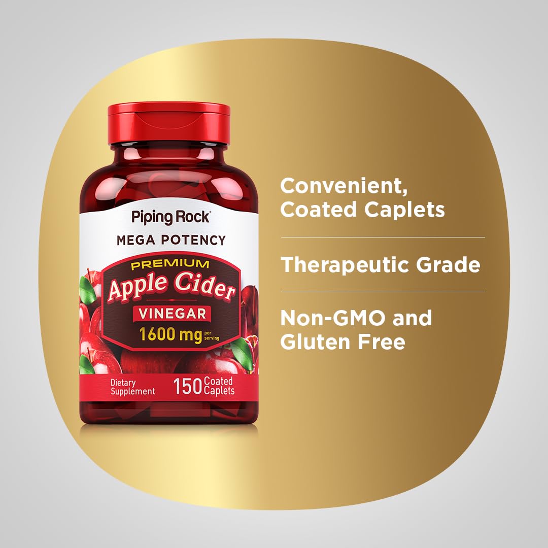 Piping Rock Apple Cider Vinegar Caplets 150 Count
