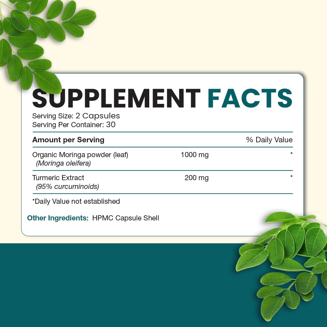 Integral Wellness Moringa w/Curcumin Capsules, 60 Capsules