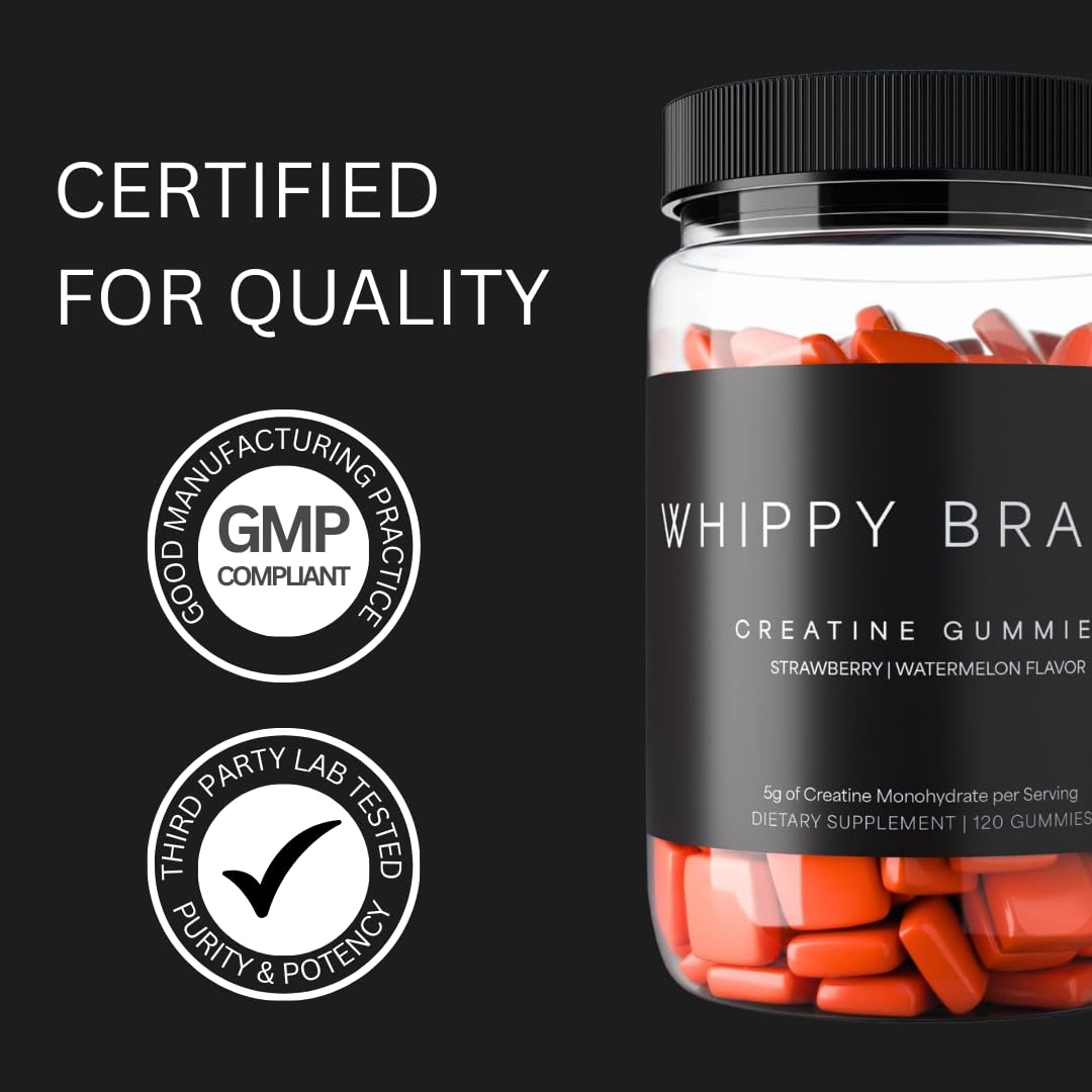 Whippy Brands Creatine Gummies 120 Count