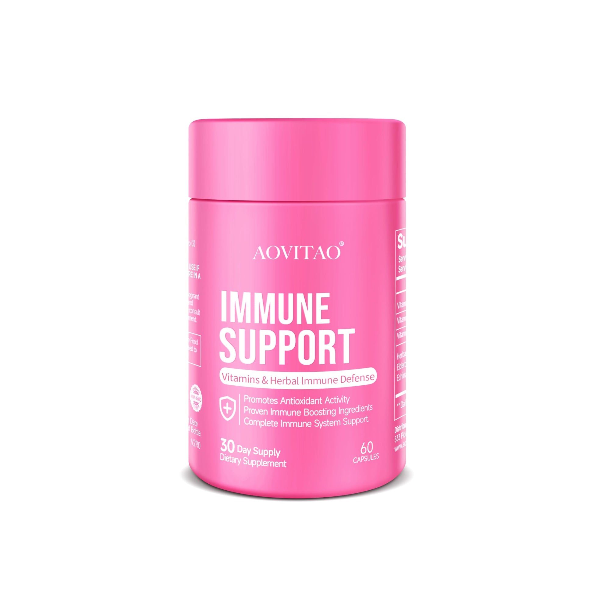 AOVITAO Immune Support Mushroom with Lion's Mane & Reishi Cognitive Support Capsules 60