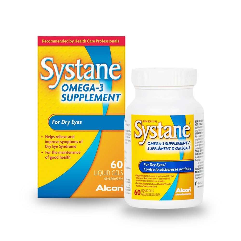 Alcon Systane Vitamin Omega-3 Healthy Tears Softgels 60