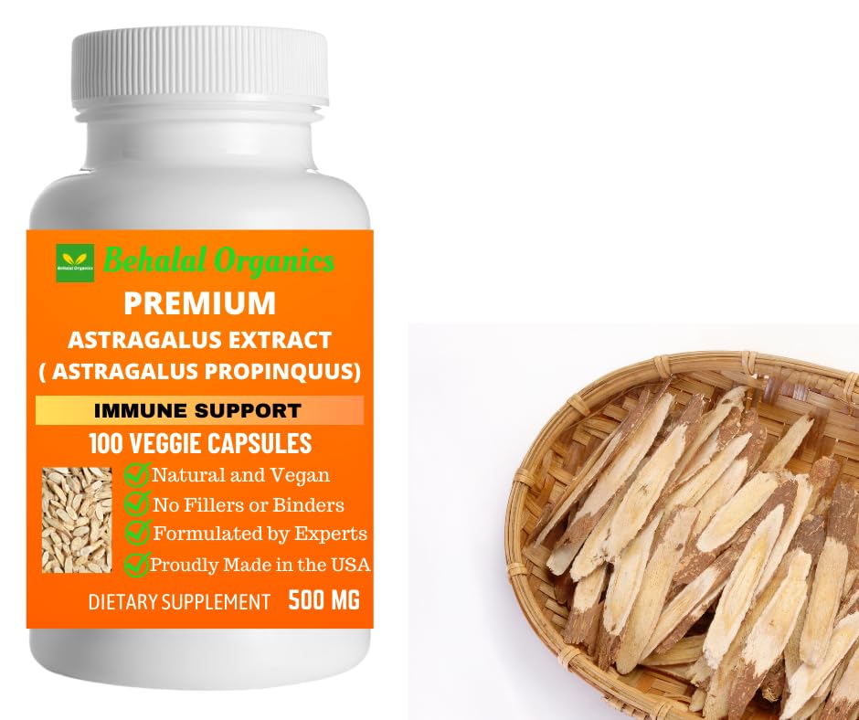 Behalal Organics Astragalus Extract Quick Release Capsule 100 Count