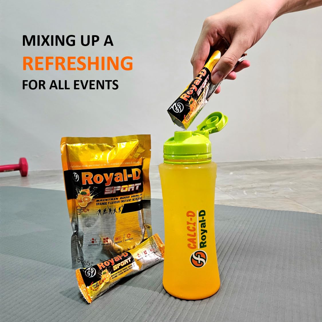 Royal-D Sport Electrolyte Powder Orange Flavor - 6 Sachets