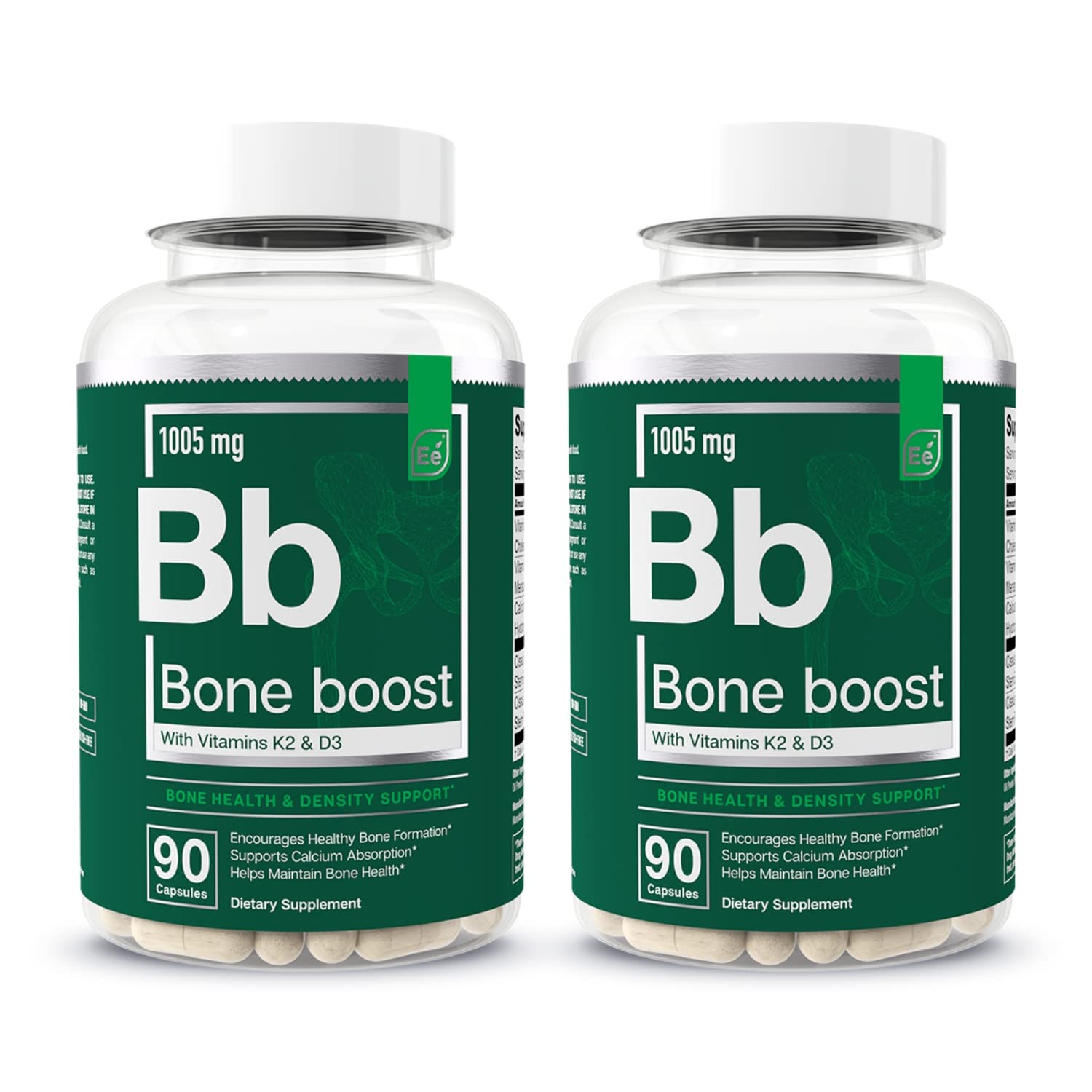 Essential Elements Bone Boost Bone Health Supplement - Bone Support and Calcium Supplement with Vitamin D3, K2, Cissus Quadrangularis for Bone Strength 180 Capsules