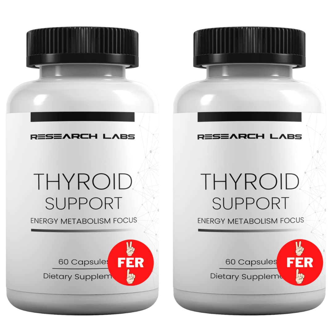 Research Labs Thyroid Support + Iodine Supplement Capsules, 120 Capsules