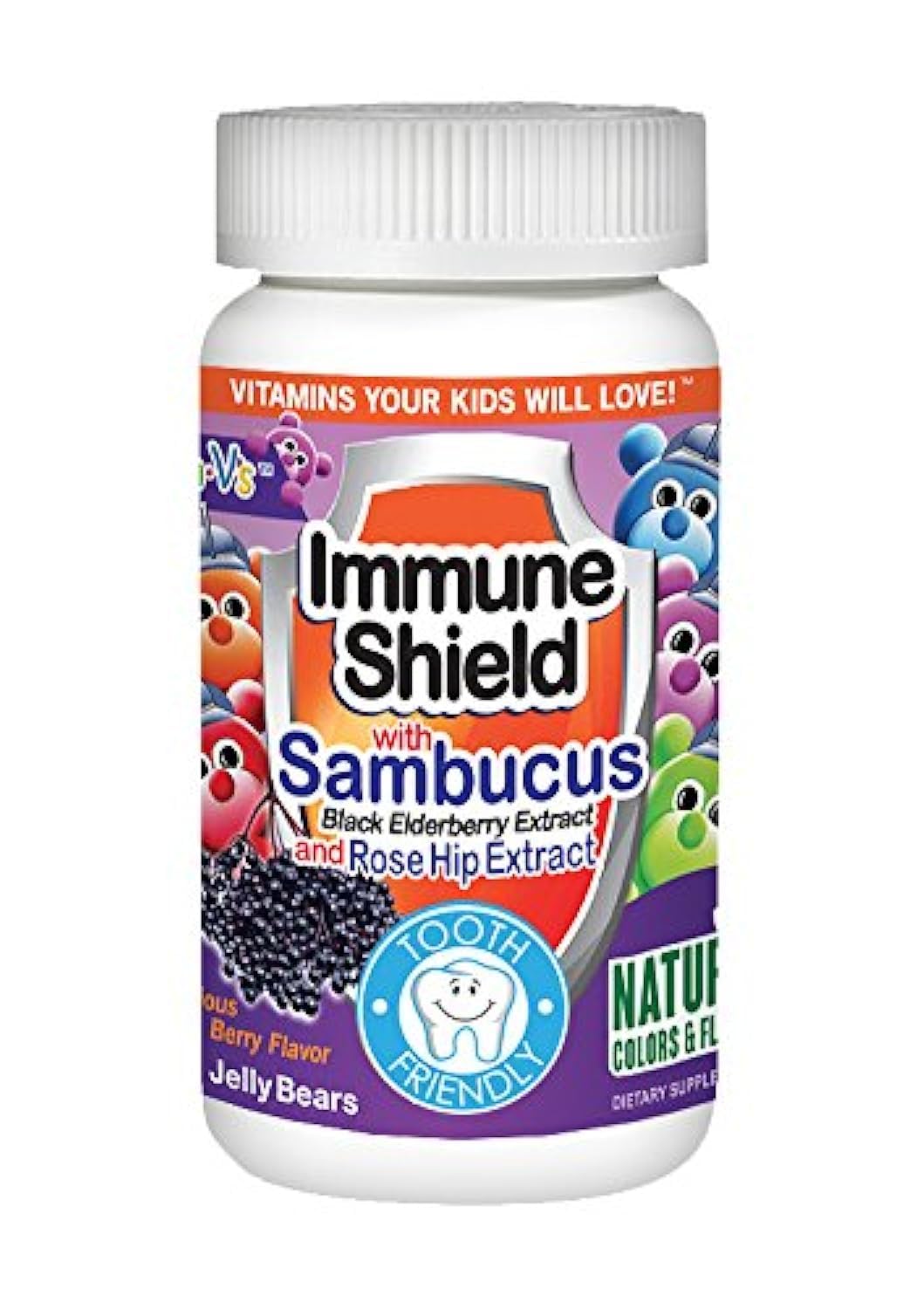 YUM-V'S Immune Shield with Sambucus Gummies, 60 Count